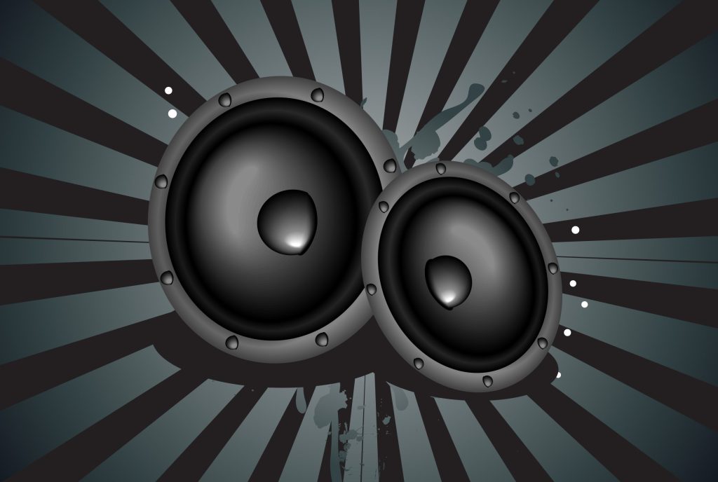 vector music speaker backgound